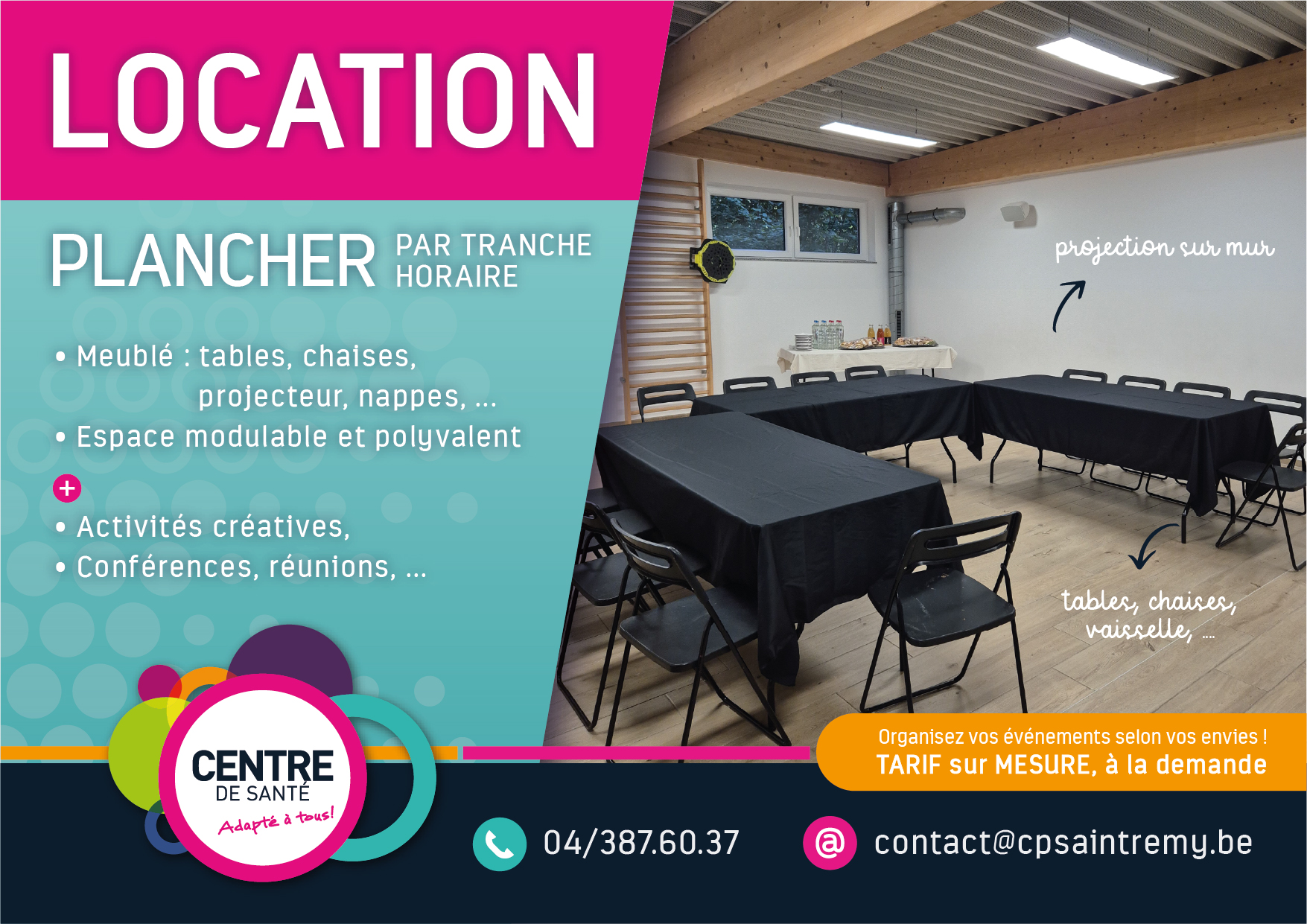 Flyers location de l'espace plancher