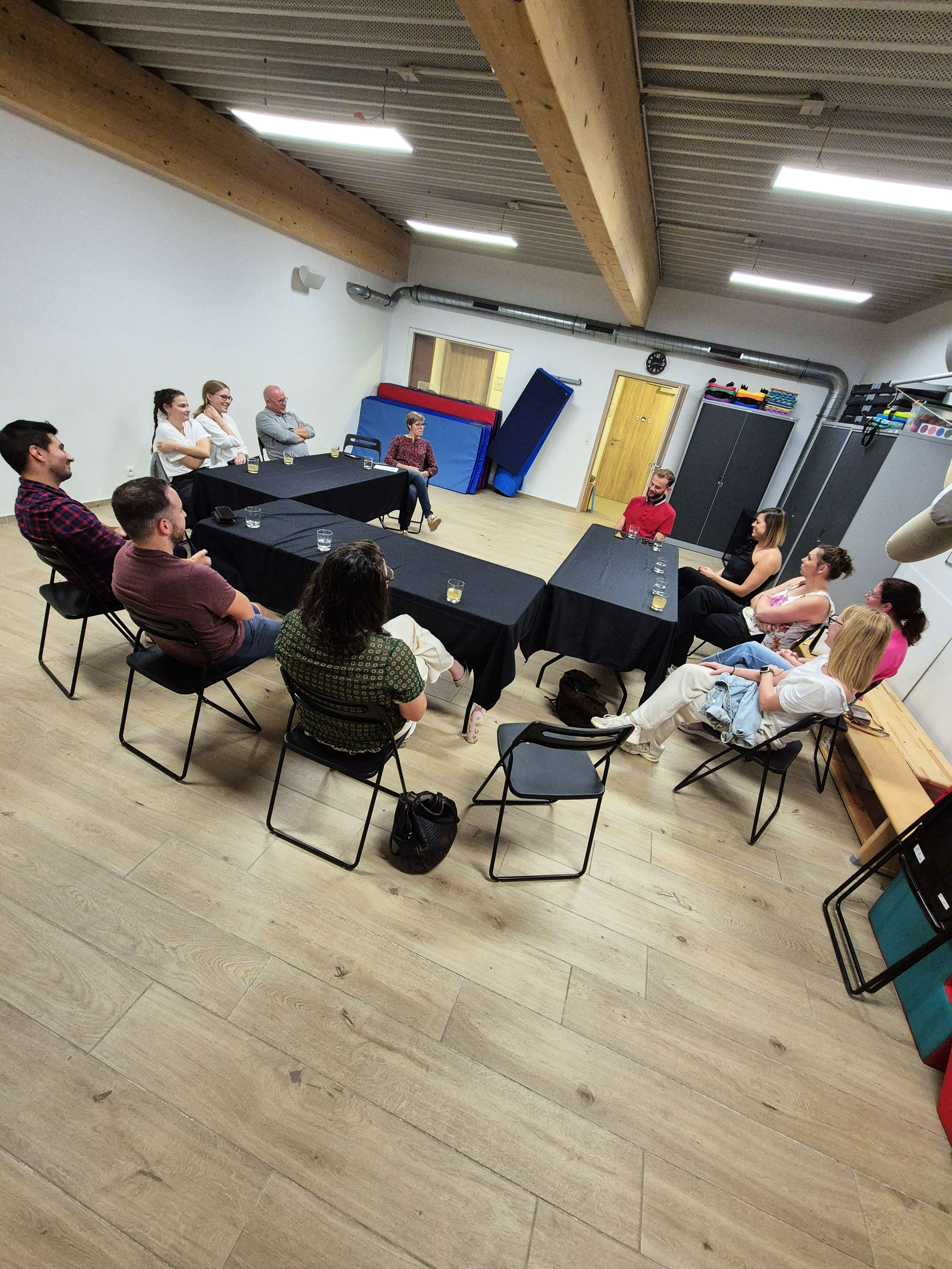 Exemple d'agencement pour les réunions